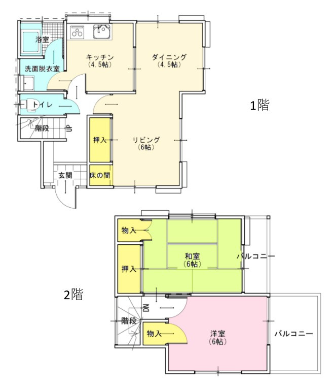 【中古戸建】高崎市下豊岡町1期の間取り|■間取り図｜敷地面積：114.34（約34.56坪）　建物面積：67.07（約20.29坪）