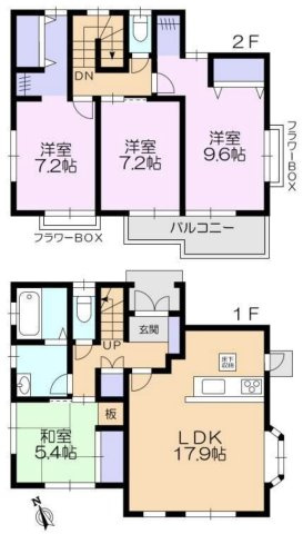 【間取り】 | 東松山市六反町　中古戸建