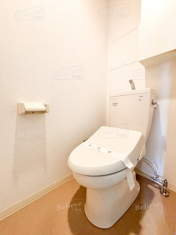 久留米市東櫛原町の賃貸マンションのトイレ|嬉しい温水洗浄便座付き♪