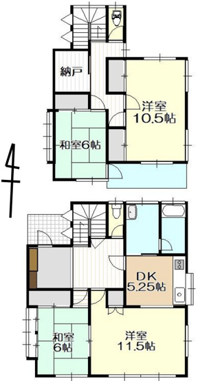 【間取り】 | 東松山市松本町1丁目　中古戸建