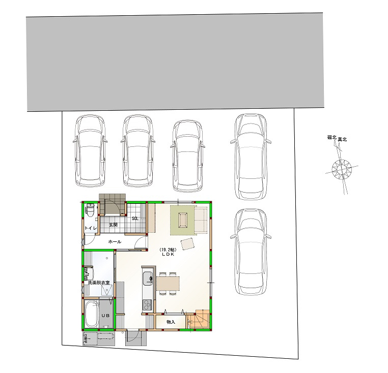 高知市大津乙 ④ 新築戸建ての完成予想図|内観の完成予想図です