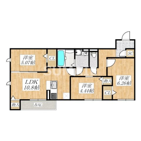 アンジュール新田の間取り|間取りです☆