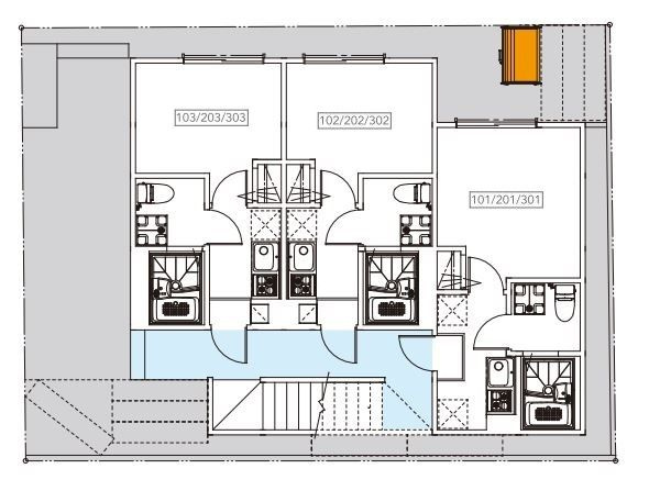 casa vecchiaⅢ(カーサ ベッキアスリー)の区画図
