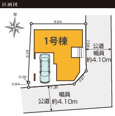 西東京市南町4丁目　新築一戸建　西武新宿線　田無の区画図