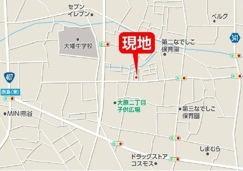 中古戸建　熊谷市柿沼977-24（期間限定現況販売）の地図