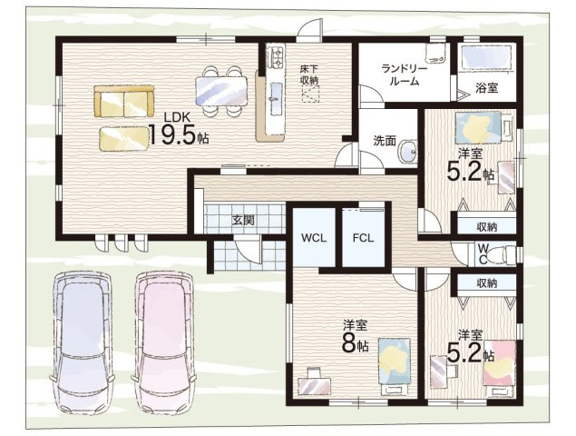 ●磯城郡田原本町　第2期　新築一戸建ての間取り|1号地