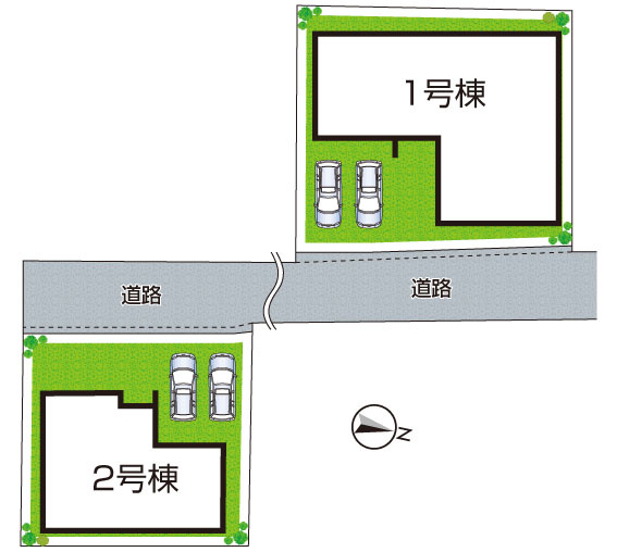 ●磯城郡田原本町　第2期　新築一戸建ての区画図|全2区画
