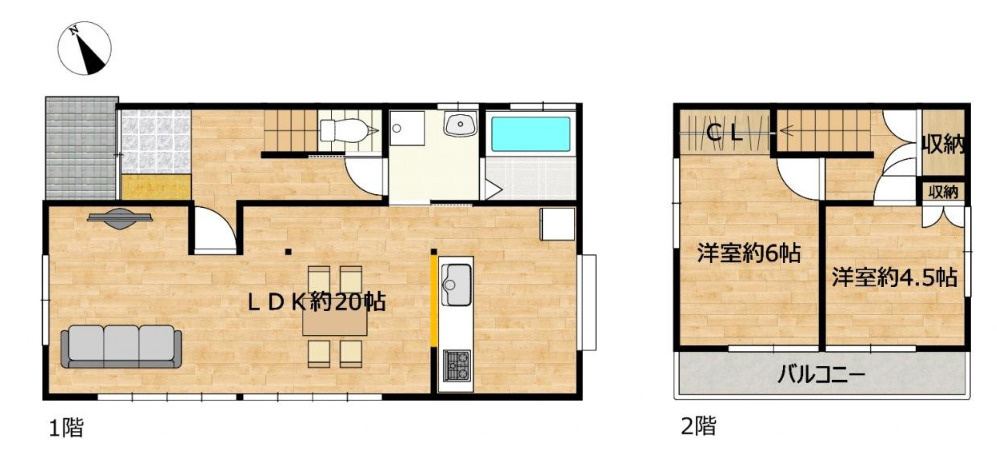 売中古戸建　富士市入山瀬の間取り
