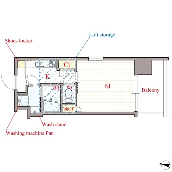 【間取り】 | Primavera Nishi Shinsaibashi