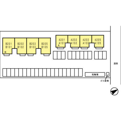 【区画図】 | カサグランデ曙　B棟