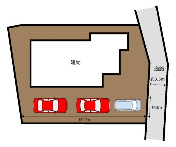 売中古戸建　富士市伝法の区画図