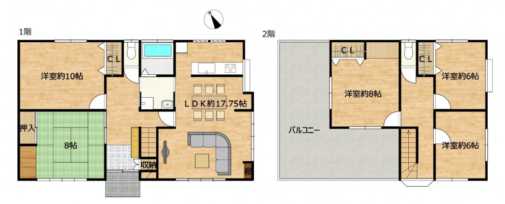 売中古戸建　富士市入山瀬の間取り