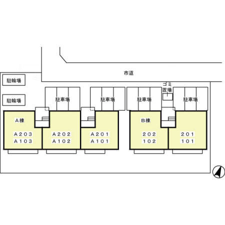 リビングタウンみのり台　Bの区画図