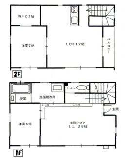 【間取り】 | 長生郡一宮町東浪見　中古戸建