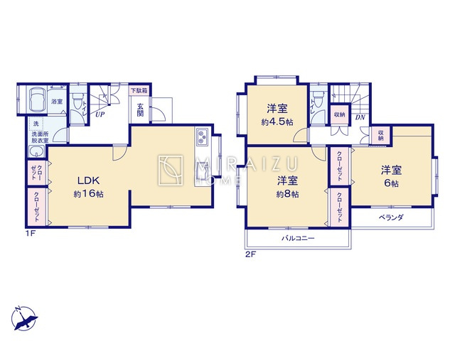 【間取り】 | 陽の光をたっぷりと浴びながら気持ち良く生活が出来ます。夢のマイホーム、夢ではなく実現出来ます！見学・ご相談等、お気軽にご連絡下さい。
