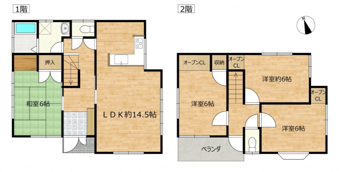 売中古戸建　富士宮市羽鮒の間取り