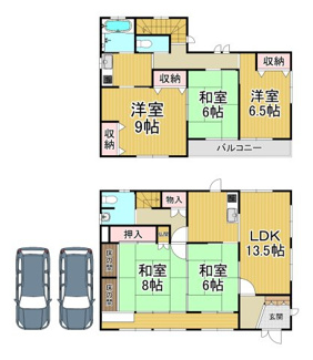 【間取り】 | 川西市水明台1丁目5-99　中古一戸建て