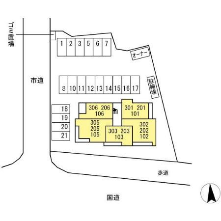 カームツリー豊橋の区画図