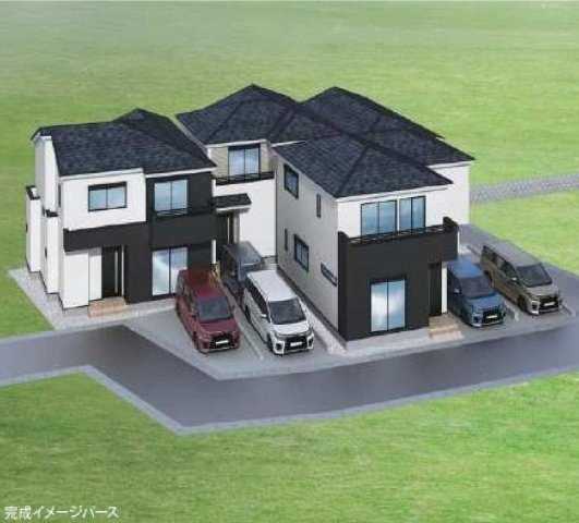 【横浜市保土ケ谷区法泉３丁目18全4棟新築戸建て】★仲介手数料無料★（初音が丘小学校・橘中学校）の外観パース