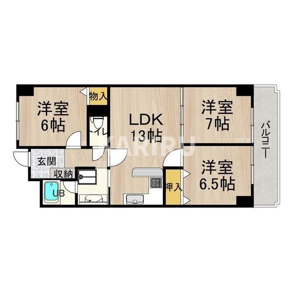 ロイヤルコート生江の間取り