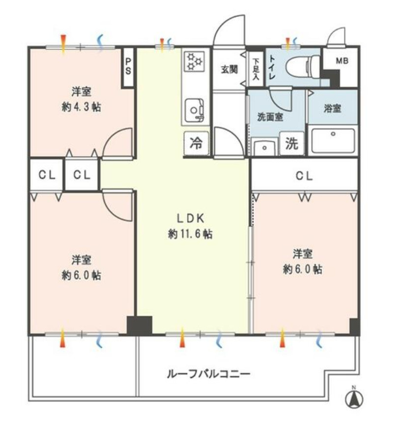 エンゼルハイム尻手第5【仲介手数料無料】の間取り