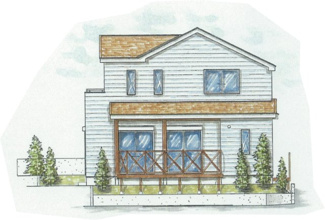 【完成予想図】 | 藤沢市辻堂３丁目-売地１区画／建築条件無辻堂駅平坦１１分-53-8 | 参考正面