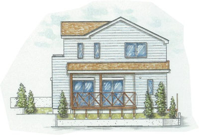 【完成予想図】 | 藤沢市辻堂３丁目-売地１区画／建築条件無辻堂駅平坦１１分-53-8 | 参考正面