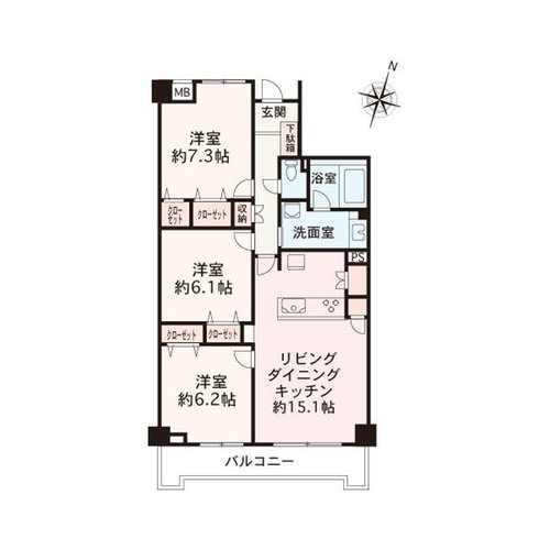 【間取り】 | ヴェルアージュ湘南台