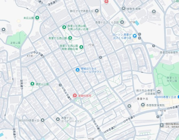 29日(土)30日(日)現地ご見学可能！　枚方市香里ケ丘　全2邸の地図