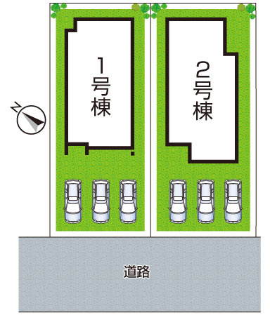 29日(土)30日(日)現地ご見学可能！　枚方市香里ケ丘　全2邸の区画図|全２区画