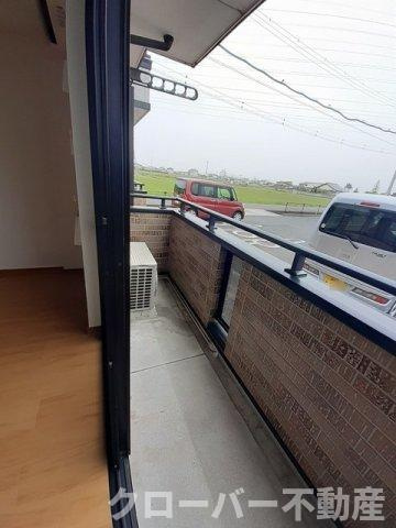 リバーウエスト　Ｂのバルコニー