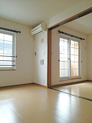 ボヌールＢのバルコニー|陽当たり良好なバルコニーです