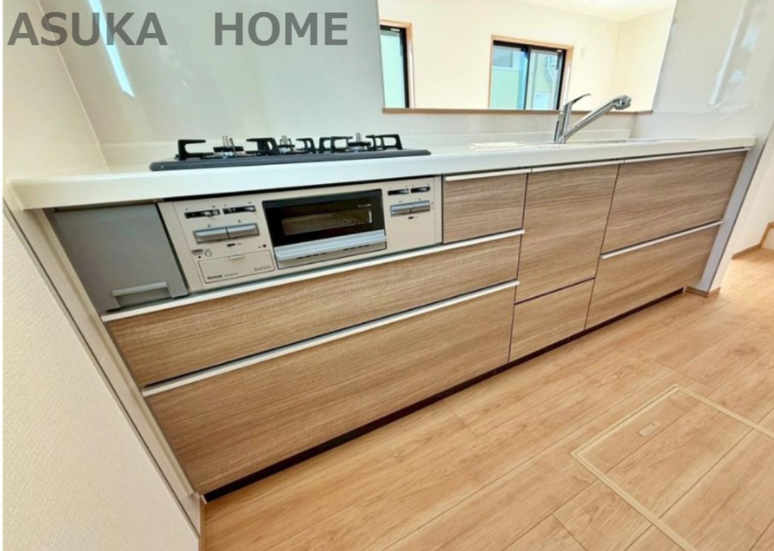 ハートフルタウン南舞岡４丁目のキッチン|対面キッチンで家族との会話も弾みますね。