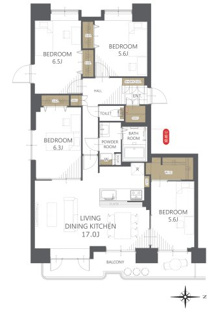 【間取り】リーセント発寒 