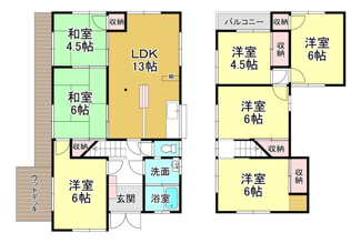 【間取り】 | 大津市和邇高城330-7　中古戸建 | 7LDKの間取り