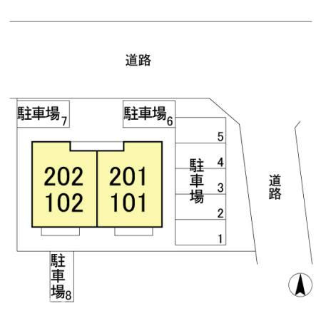 クロワール　Ⅱの区画図|他社様掲載物件もまとめてご紹介、ご案内可能です(^^)/