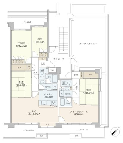 ガーデンコート和泉中央１号棟の間取り|3LDK＋1L