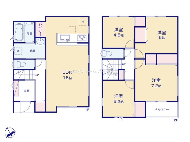 【間取り】 | 小牧市藤島１丁目141『仲介料無料』新築戸建て | 1号棟