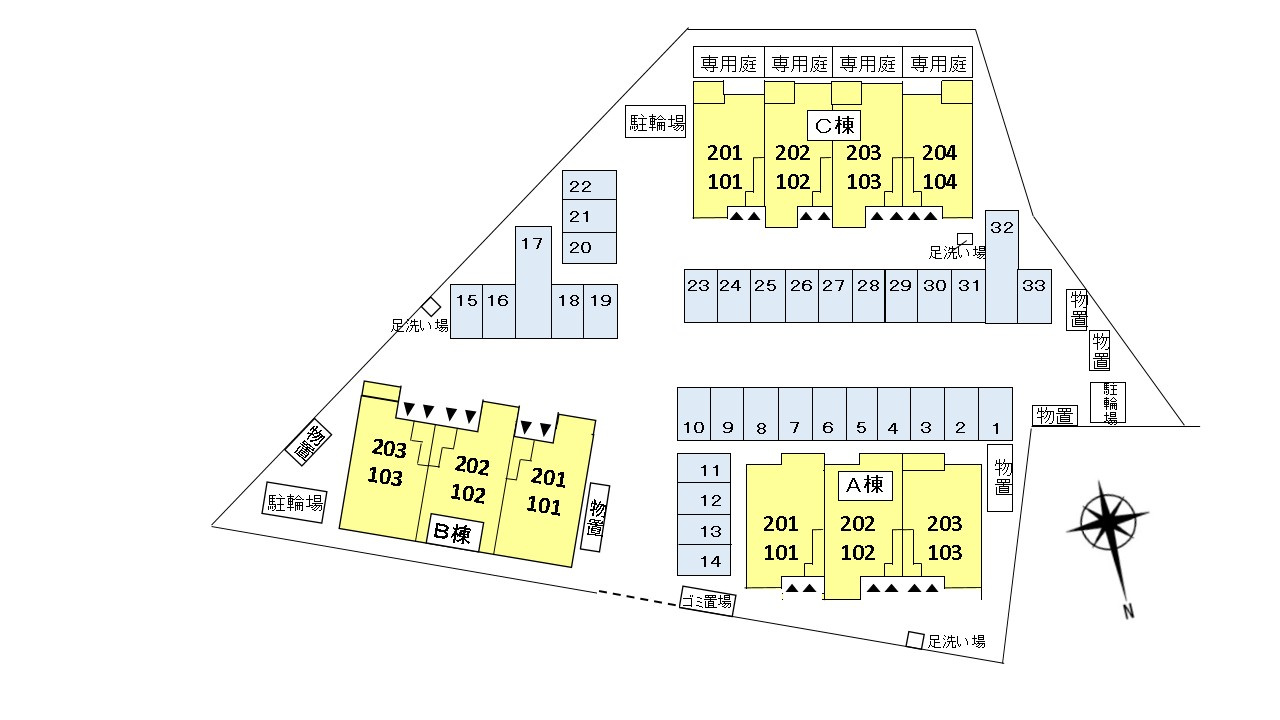 ブライト　スクエアⅢ　Ｃの区画図