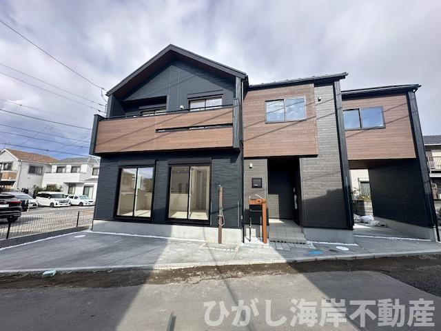 茅ヶ崎市東海岸北4丁目　新築戸建の外観|1月10日撮影　建築中　現地外観