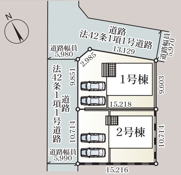 Cradle garden　本庄市小島第5の区画図|図面と現況が異なる場合、現況を優先とします。【2号棟】