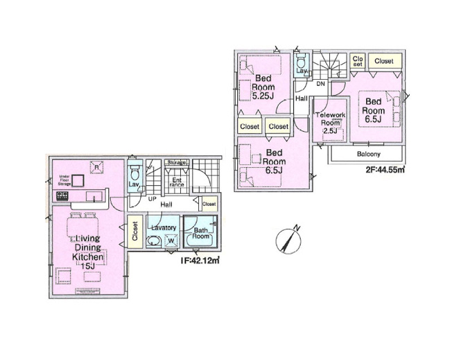 【間取り】 | 新座市片山2丁目　新築一戸建住宅　全1棟　(保谷店) | 南東向き3LDKの新築一戸建住宅です。納戸など収納が多くお部屋を広くお使いいただけます。※図面を基に作成しています。現況と異なる場合は現況を優先いたします。