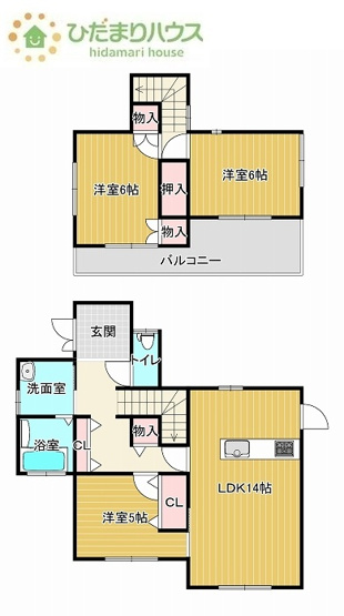 【間取り】 | 常総市内守谷町きぬの里2丁目　中古戸建 | 全居室洋室！ゆとりのある3LDK☆