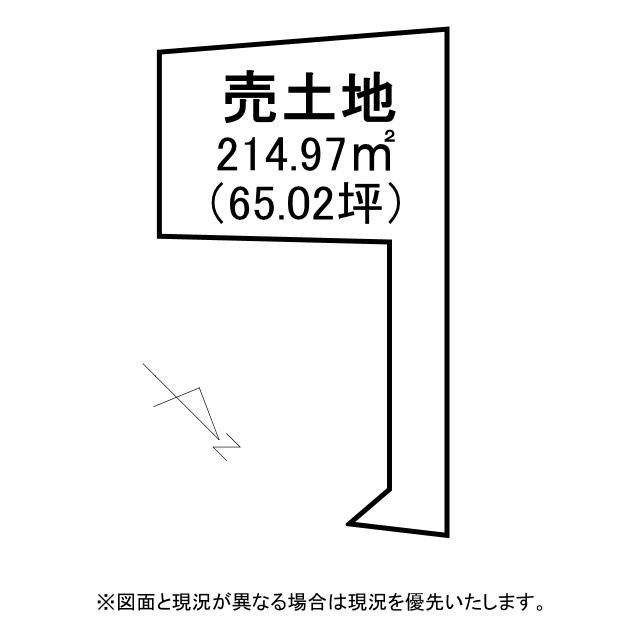 草津市南笠町3号地　建築条件無し売土地の土地図