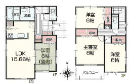 秦野市入船町　新築戸建　全3区画2号棟