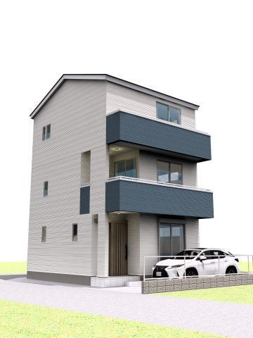 東村山市栄町3丁目 限定1棟の外観パース|完成予想図　イラストは図面を基に起こしたもので実際のものとは多少異なる場合がございます