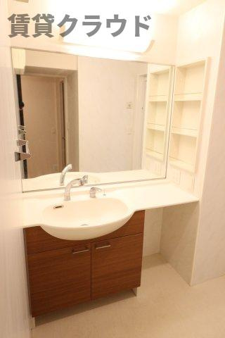 グレイス若草の洗面所|忙しい朝には欠かせない洗面所です