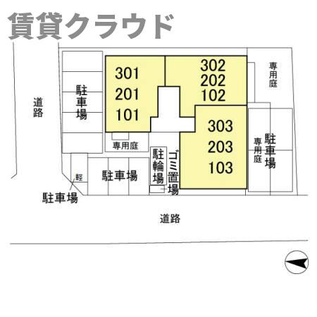 グレイス若草の区画図