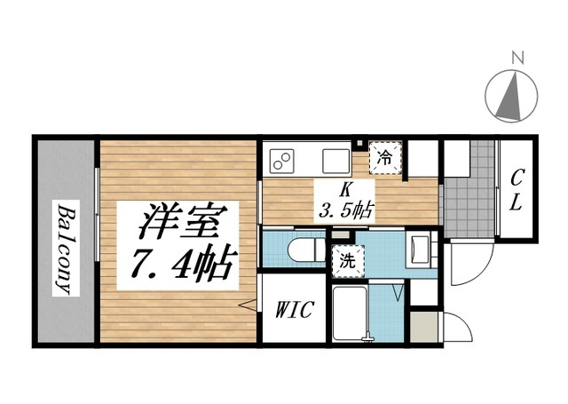 クリオラモード学芸大学Ⅱ　新築　敷金礼金0　フリーレント1か月の間取り