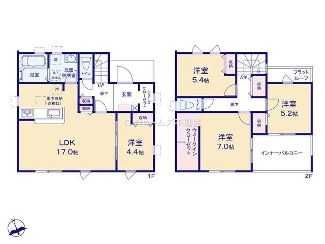 【間取り】 | 小牧市久保一色南１丁目36『仲介料無料』新築戸建て | 5号棟
